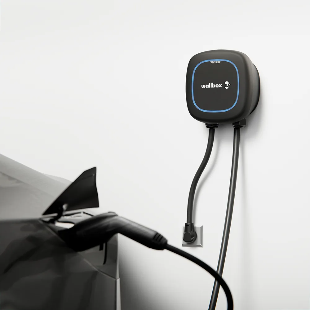 Wallbox Pulsar Plus compact EV charger in black matte